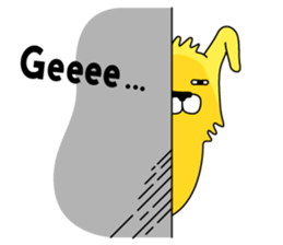 yellow dog and bird sticker #3347103