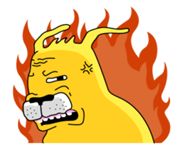 yellow dog and bird sticker #3347110