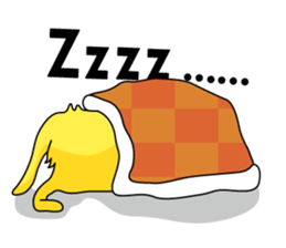 yellow dog and bird sticker #3347115