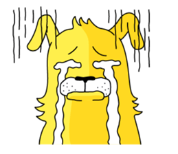 yellow dog and bird sticker #3347124