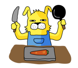 yellow dog and bird sticker #3347127