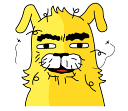 yellow dog and bird sticker #3347137