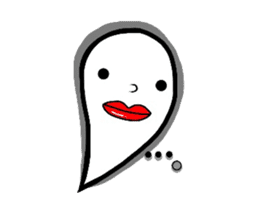 lips big ghost sticker #3347739