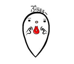 lips big ghost sticker #3347751