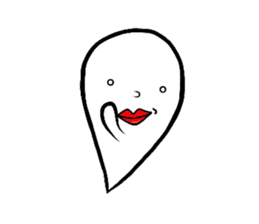 lips big ghost sticker #3347769