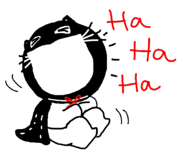 "Oh-Aew" Cat in coat sticker #3347982