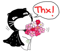 "Oh-Aew" Cat in coat sticker #3347984