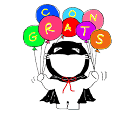 "Oh-Aew" Cat in coat sticker #3347985