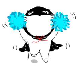 "Oh-Aew" Cat in coat sticker #3347986