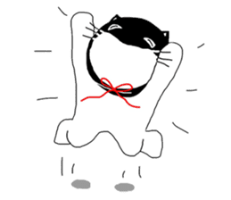 "Oh-Aew" Cat in coat sticker #3347987