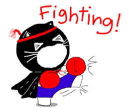 "Oh-Aew" Cat in coat sticker #3347994