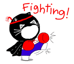 "Oh-Aew" Cat in coat sticker #3347994