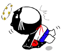 "Oh-Aew" Cat in coat sticker #3347996