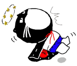 "Oh-Aew" Cat in coat sticker #3347996