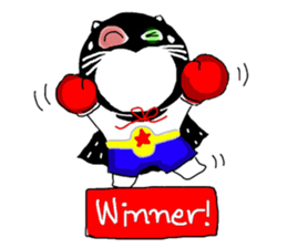 "Oh-Aew" Cat in coat sticker #3347997