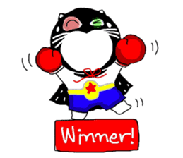 "Oh-Aew" Cat in coat sticker #3347997