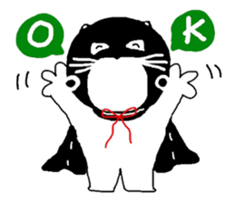 "Oh-Aew" Cat in coat sticker #3348000