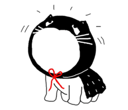 "Oh-Aew" Cat in coat sticker #3348002