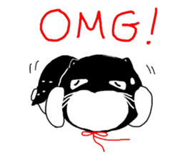 "Oh-Aew" Cat in coat sticker #3348003