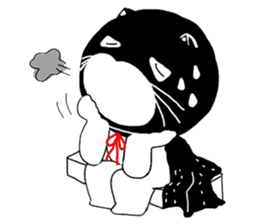 "Oh-Aew" Cat in coat sticker #3348006