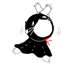 "Oh-Aew" Cat in coat sticker #3348008