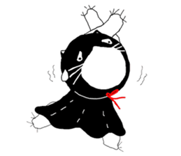 "Oh-Aew" Cat in coat sticker #3348008