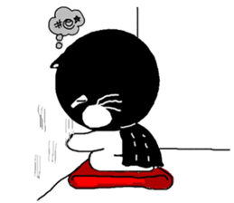 "Oh-Aew" Cat in coat sticker #3348011