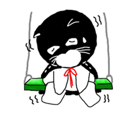 "Oh-Aew" Cat in coat sticker #3348012