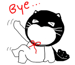 "Oh-Aew" Cat in coat sticker #3348014