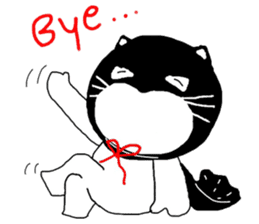 "Oh-Aew" Cat in coat sticker #3348014