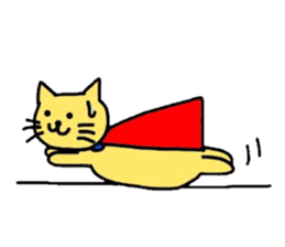 Yellow cat of the happiness sticker #3348227