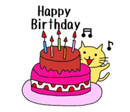 Yellow cat of the happiness sticker #3348250