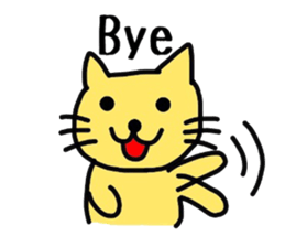 Yellow cat of the happiness sticker #3348254