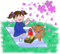 cat and girl part 3 sticker #3349318