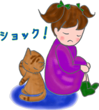 cat and girl part 3 sticker #3349321