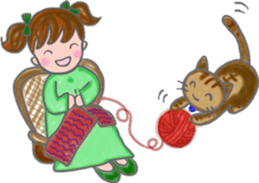 cat and girl part 3 sticker #3349339