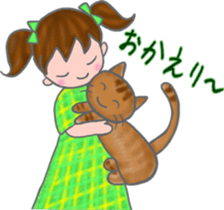 cat and girl part 3 sticker #3349344