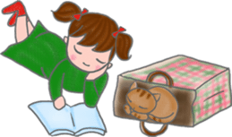 cat and girl part 3 sticker #3349353