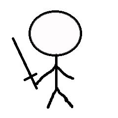 Hyper stick man sticker