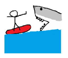 Hyper stick man sticker sticker #3350737