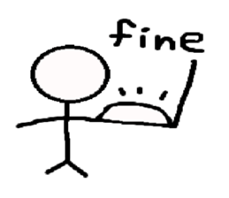 Hyper stick man sticker sticker #3350739