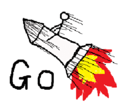 Hyper stick man sticker sticker #3350742