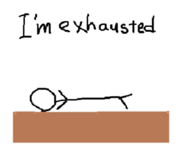 Hyper stick man sticker sticker #3350749