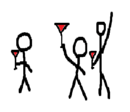 Hyper stick man sticker sticker #3350757