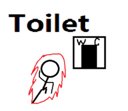 Hyper stick man sticker sticker #3350762