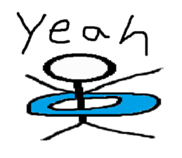 Hyper stick man sticker sticker #3350768