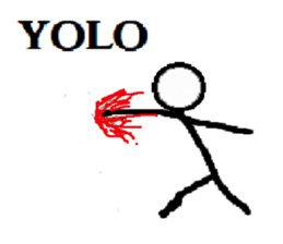 Hyper stick man sticker sticker #3350769