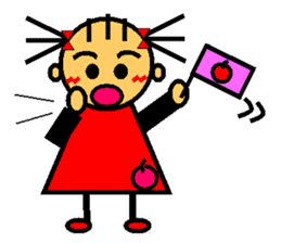 Ringo-chan loves an apple! 1 sticker #3351759