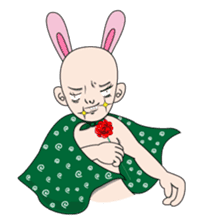 baldness rabbit sticker #3352791