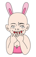 baldness rabbit sticker #3352802